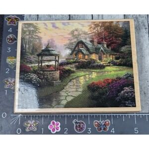 Thomas Kinkade Make A Wish Cottage TK-105T 2003 Rubber Stamp Wood #B30